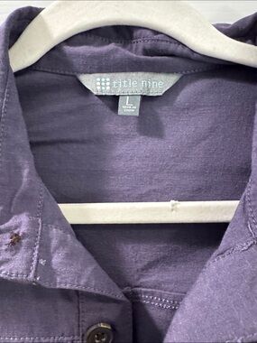Title Nine women’s Deep Purple Wren Utility Shirtdress Long Sleeved Size Large